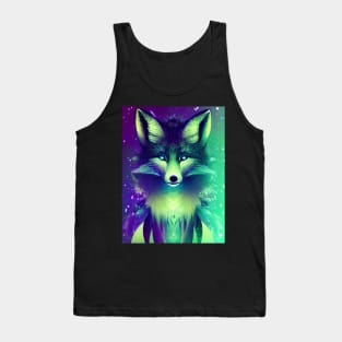 Beautiful purple and green fox Tank Top